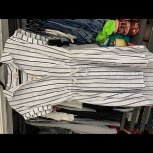 Cute Blue Striped Summer Dress